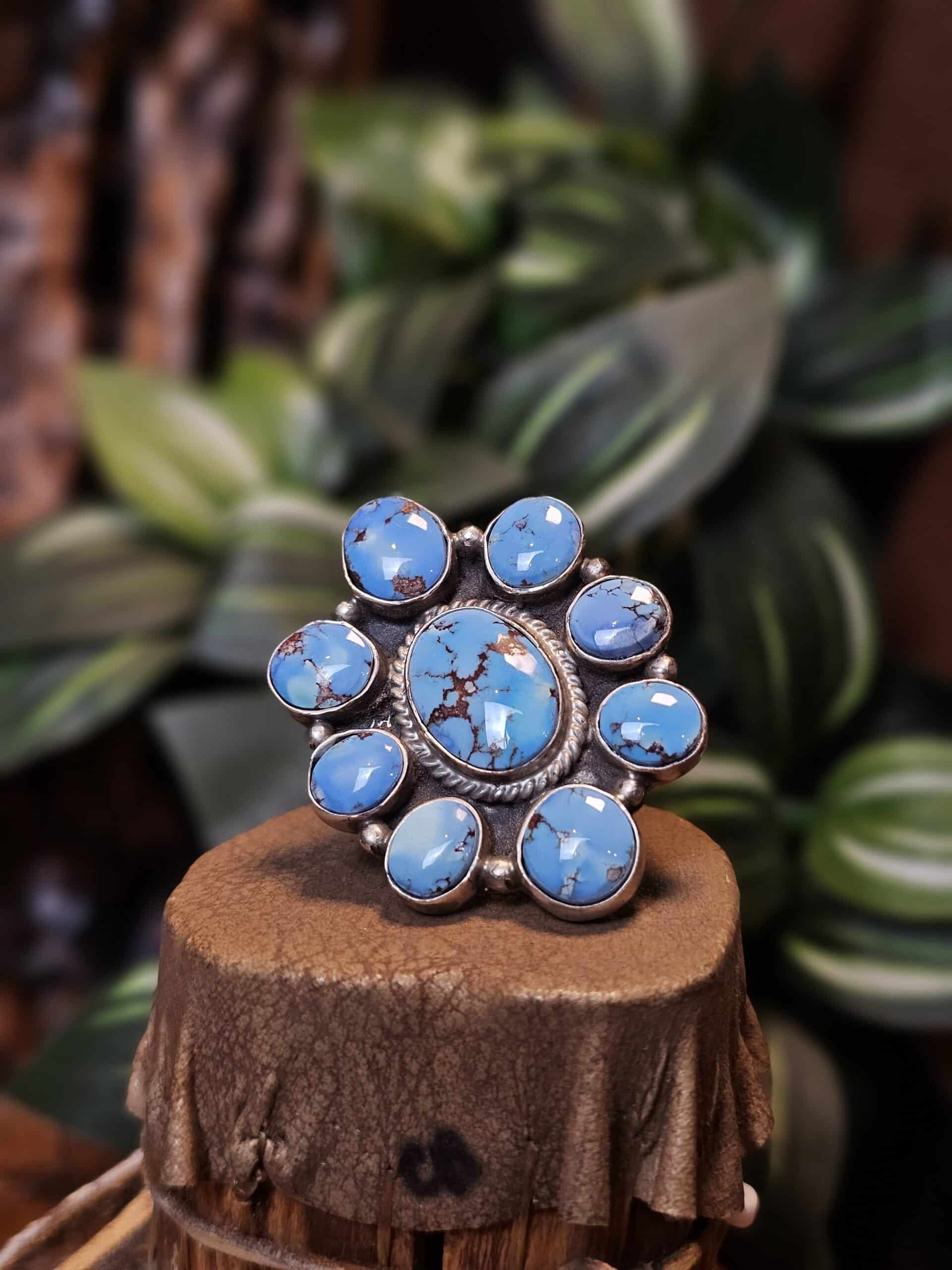 Adjustable Golden Hills Turquoise Ring