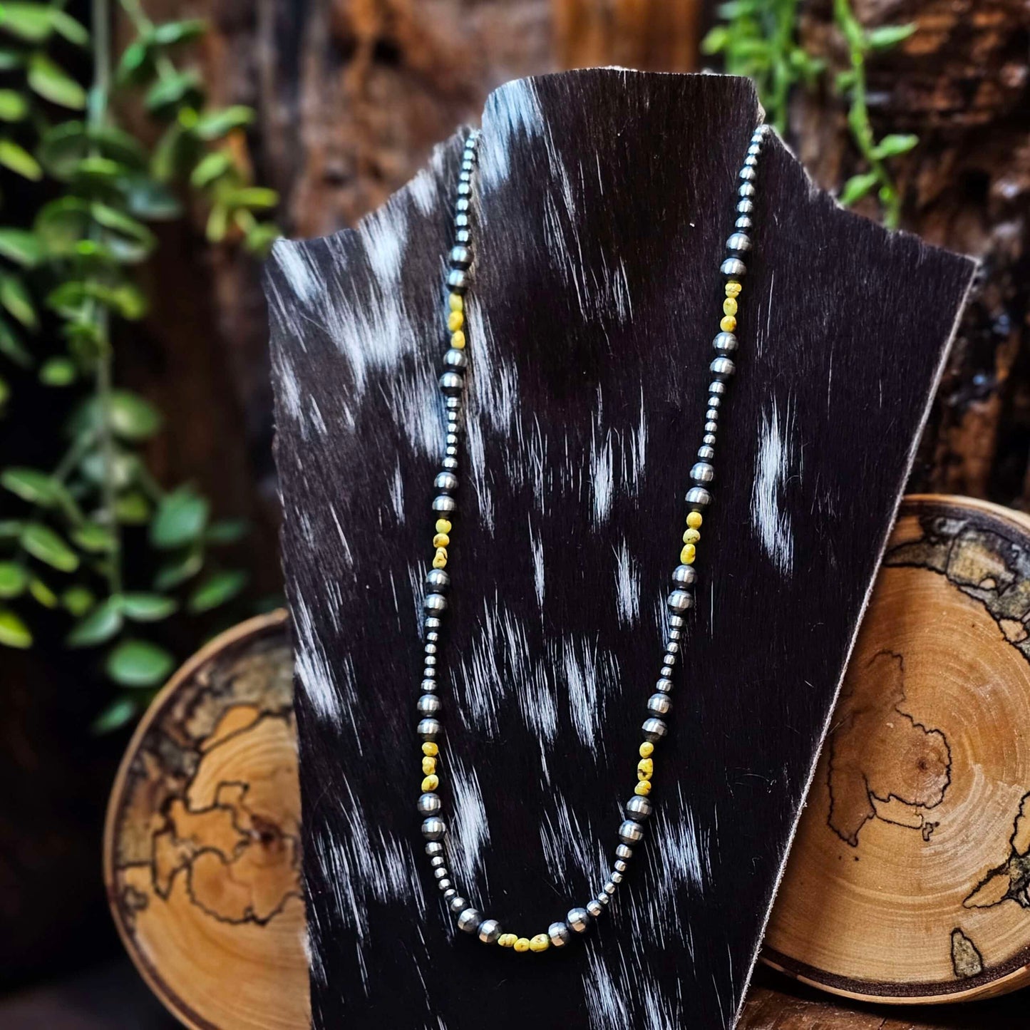 20in. Navajo Pearl Necklace w/ Palomino Turquoise