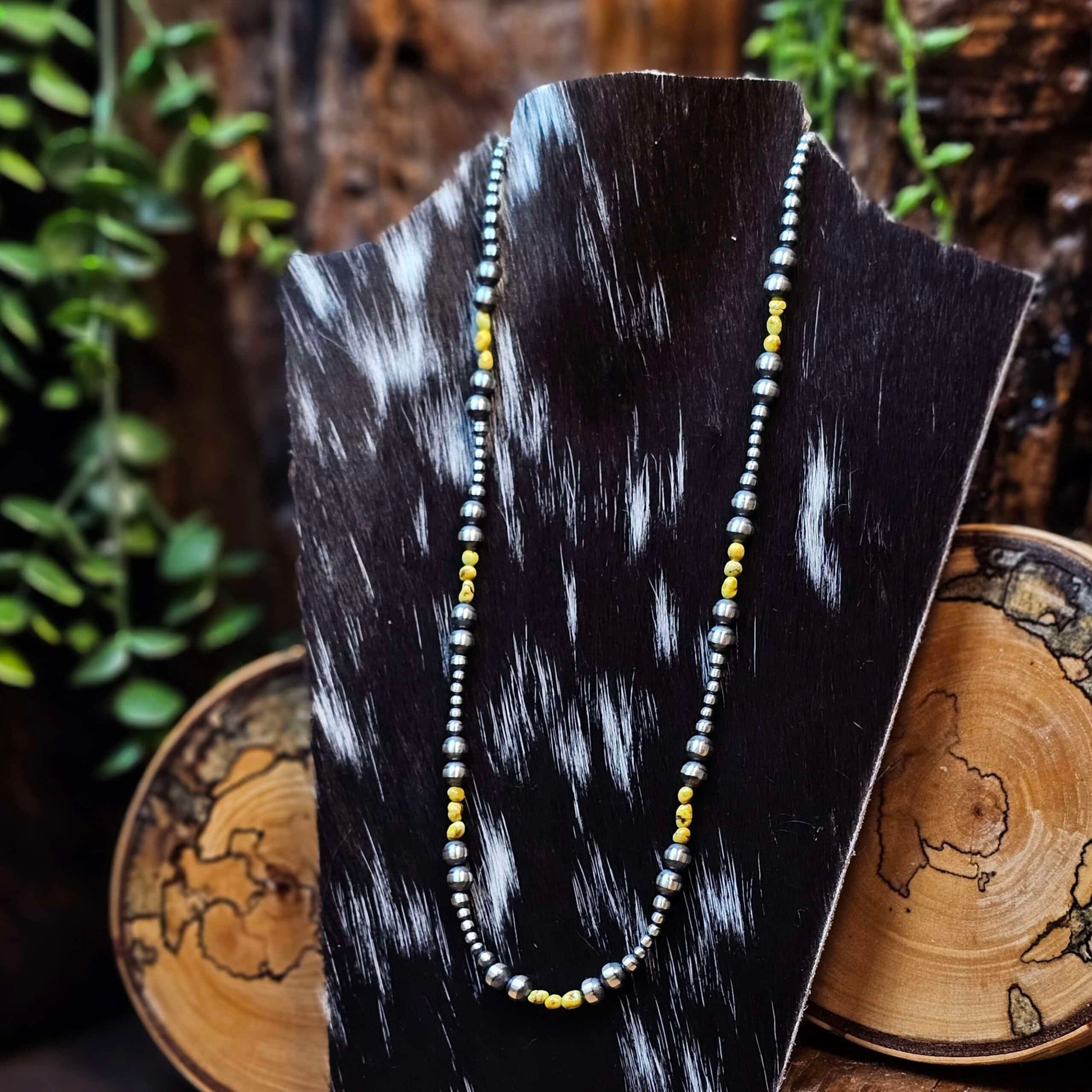 20in. Navajo Pearl Necklace w/ Palomino Turquoise