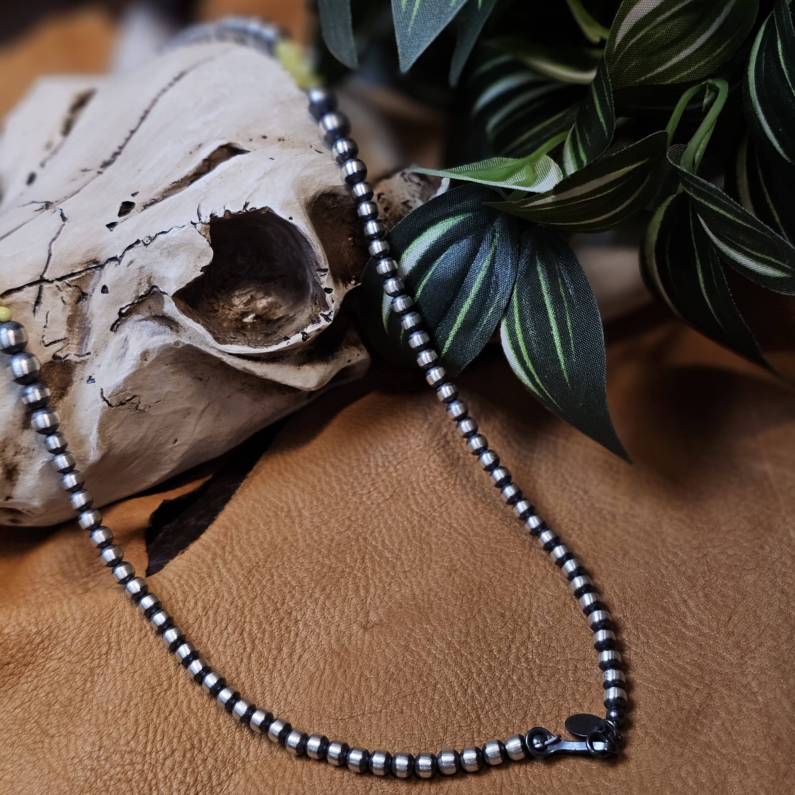 20in. Navajo Pearl Necklace w/ Palomino Turquoise – Dakota Sky Stone