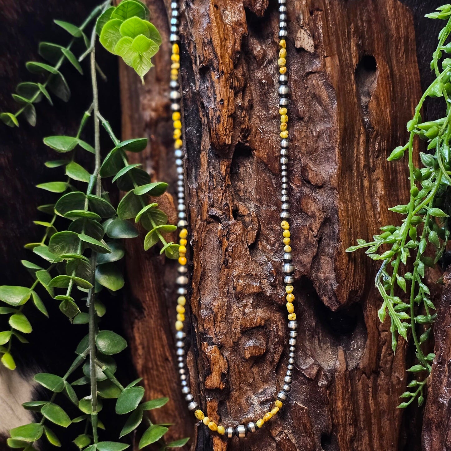 20in. Navajo Pearl Necklace w/ Palomino Turquoise