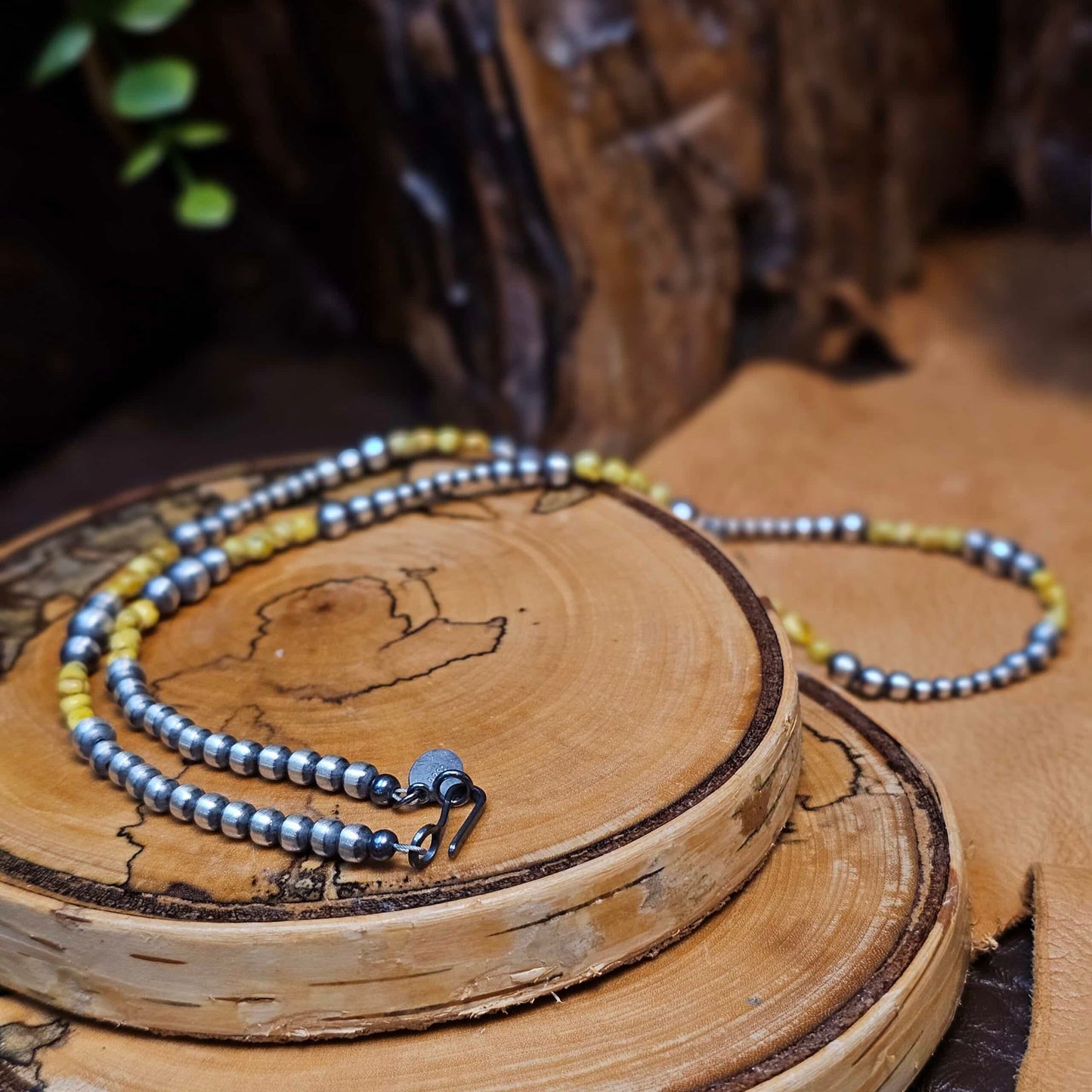 20in. Navajo Pearl Necklace w/ Palomino Turquoise