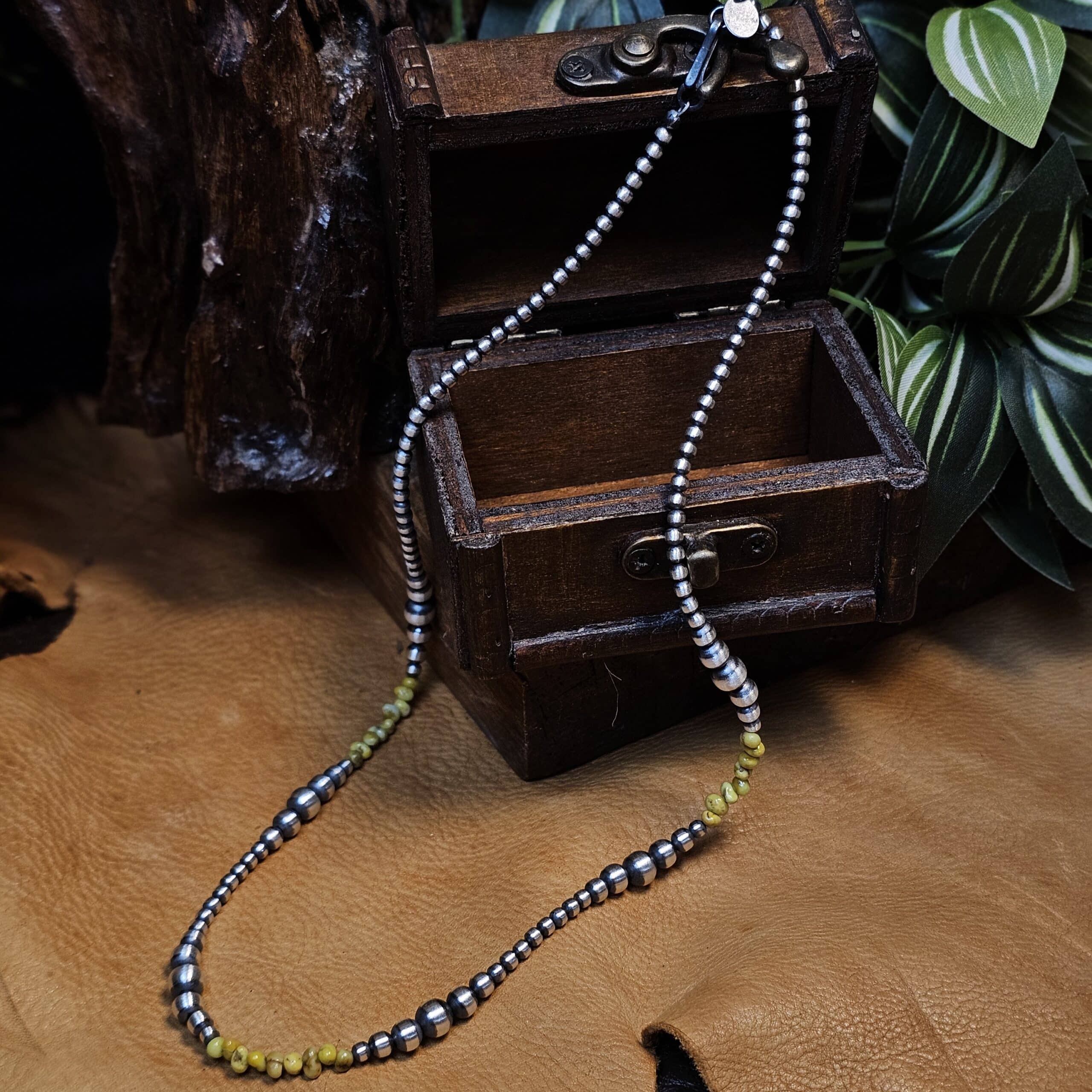 20in. Navajo Pearl Necklace w/ Palomino Turquoise – Dakota Sky Stone