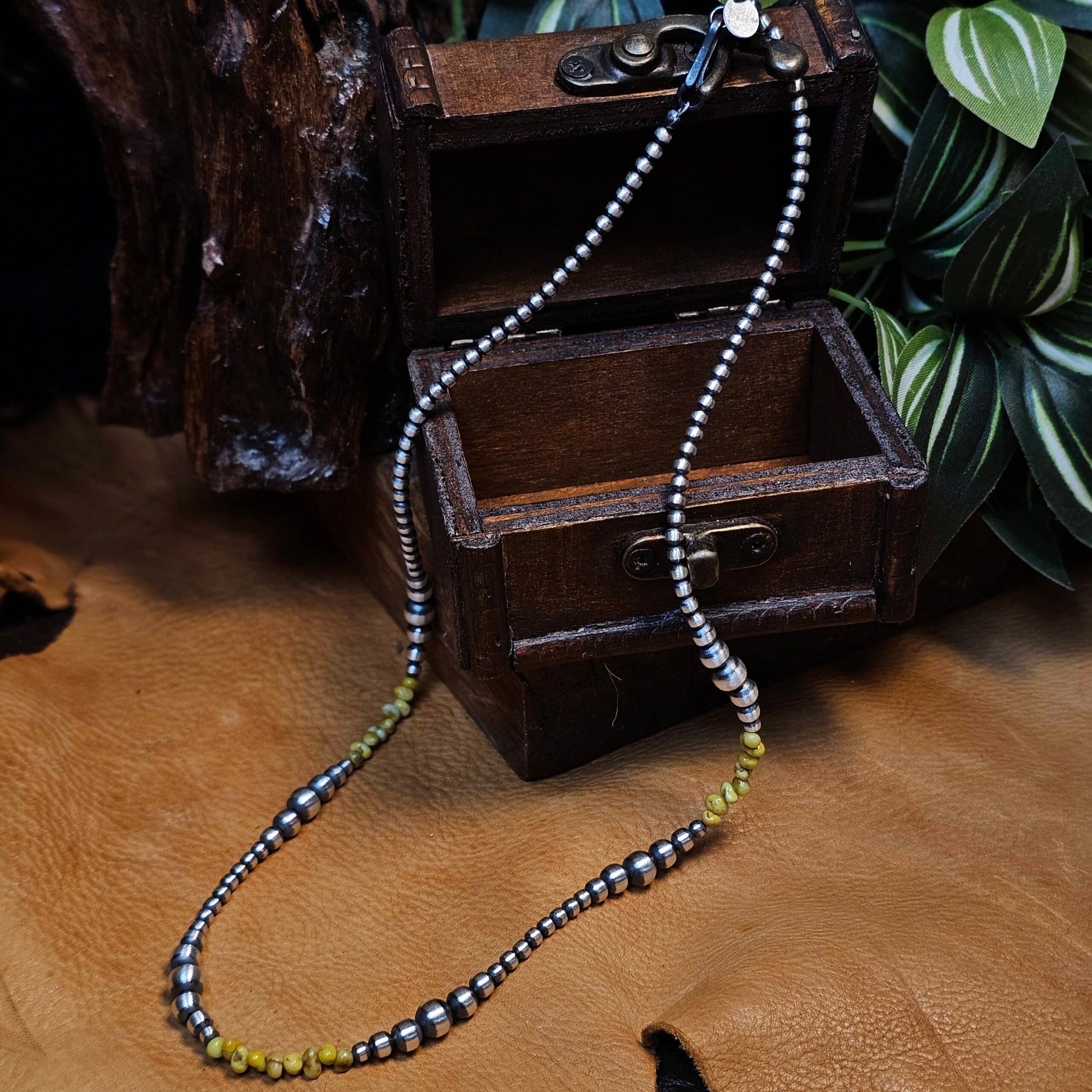 20in. Navajo Pearl Necklace w/ Palomino Turquoise
