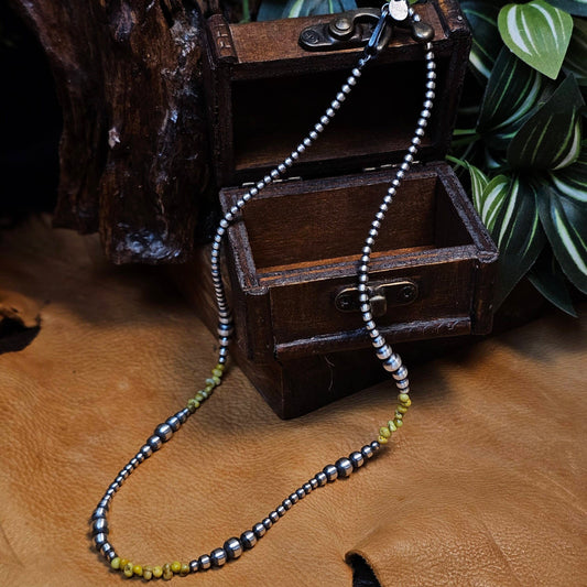 20in. Navajo Pearl Necklace w/ Palomino Turquoise