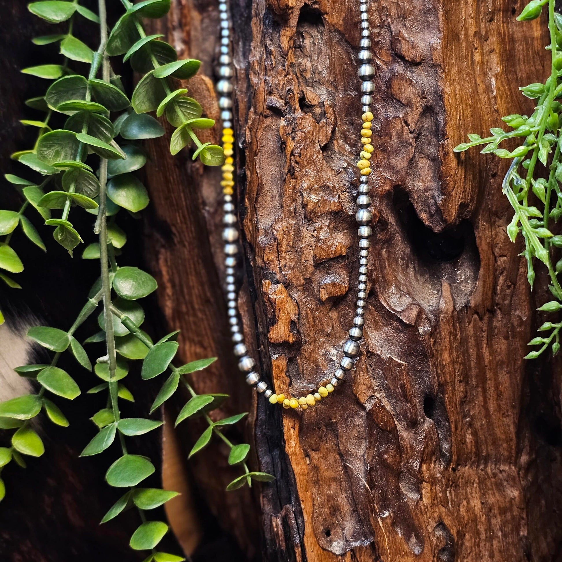 20in. Navajo Pearl Necklace w/ Palomino Turquoise