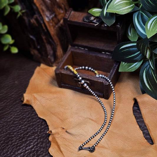 20in. Navajo Pearl Necklace w/ Palomino Turquoise