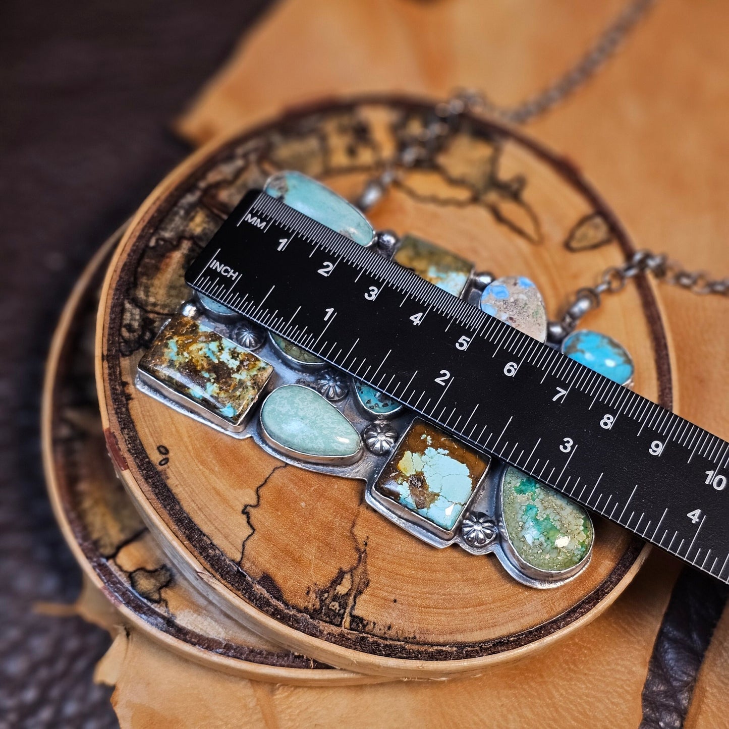 Assorted Stone Necklace w/ Boulder Turquoise and Royston Turquoise
