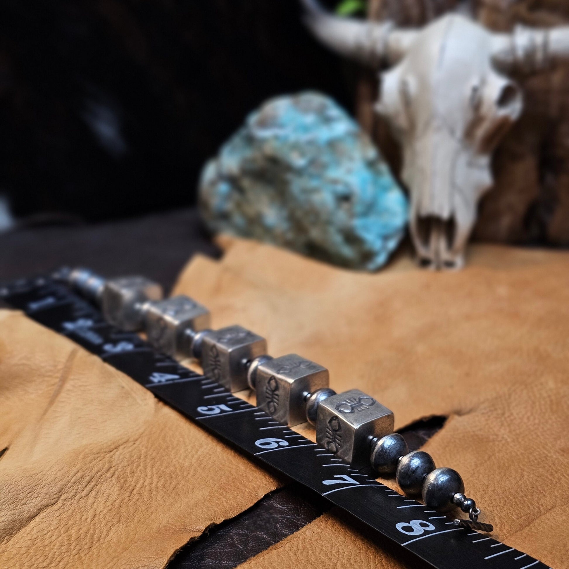 Navajo Pearl Bracelet w/ Box Beads and Saucer Beads