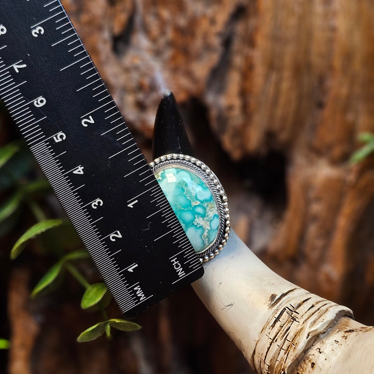 White Water Turquoise Ring - Size 5.5