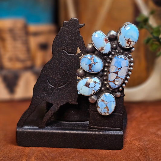Adjustable Golden Hills Turquoise Ring