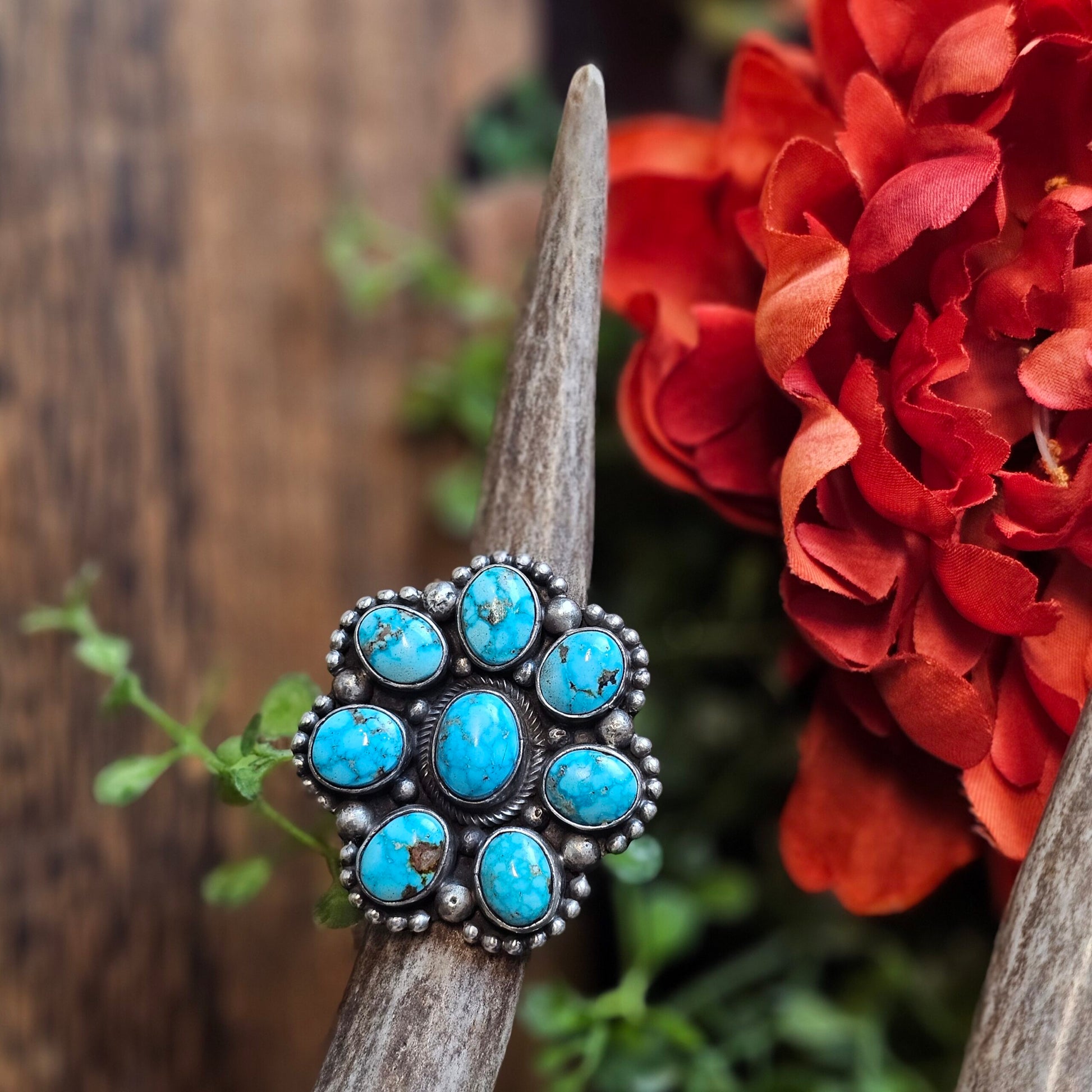 Sierra Nevada Turquoise Ring - Size 7.5