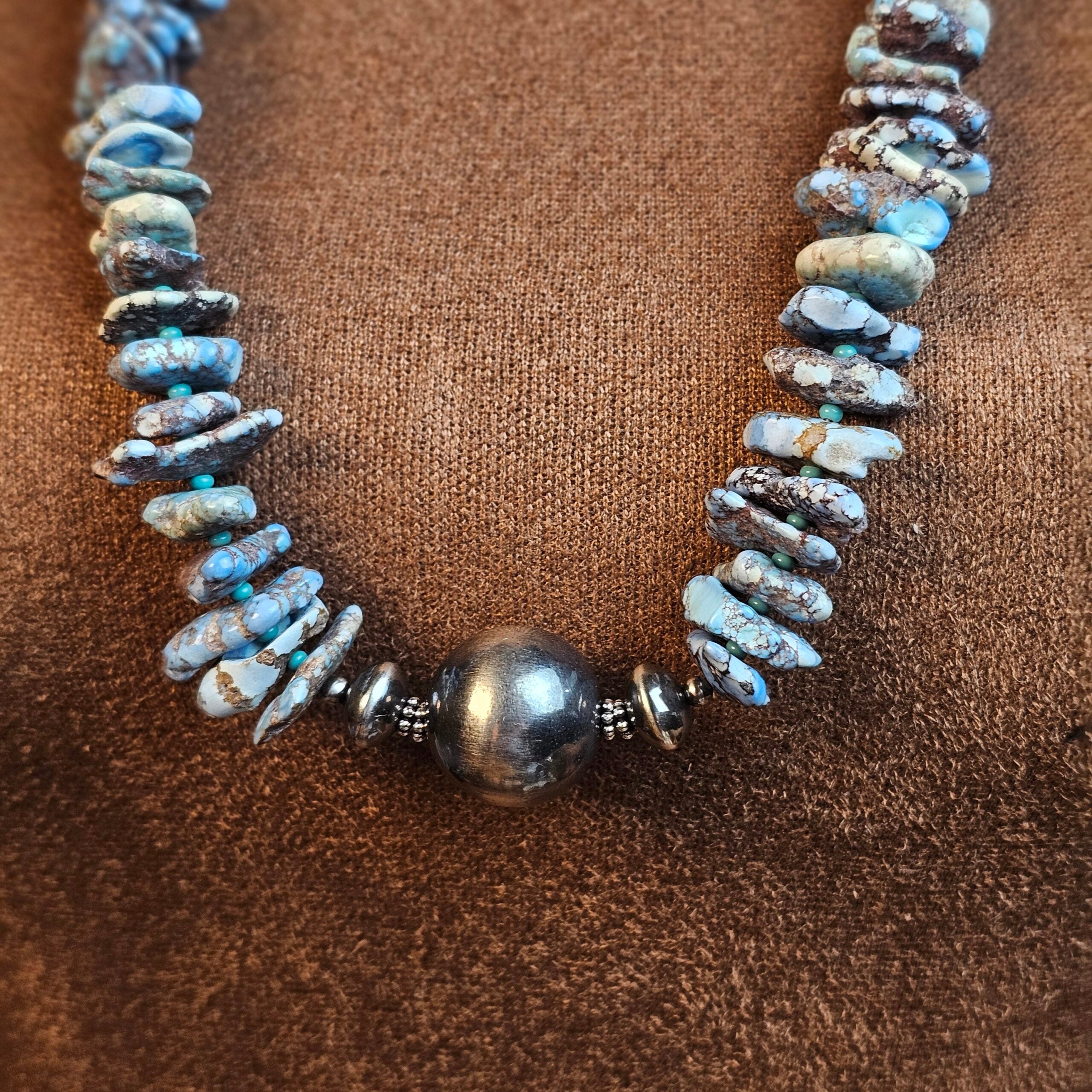 28in. Golden Hills Turquoise Heishi Necklace – Dakota Sky Stone