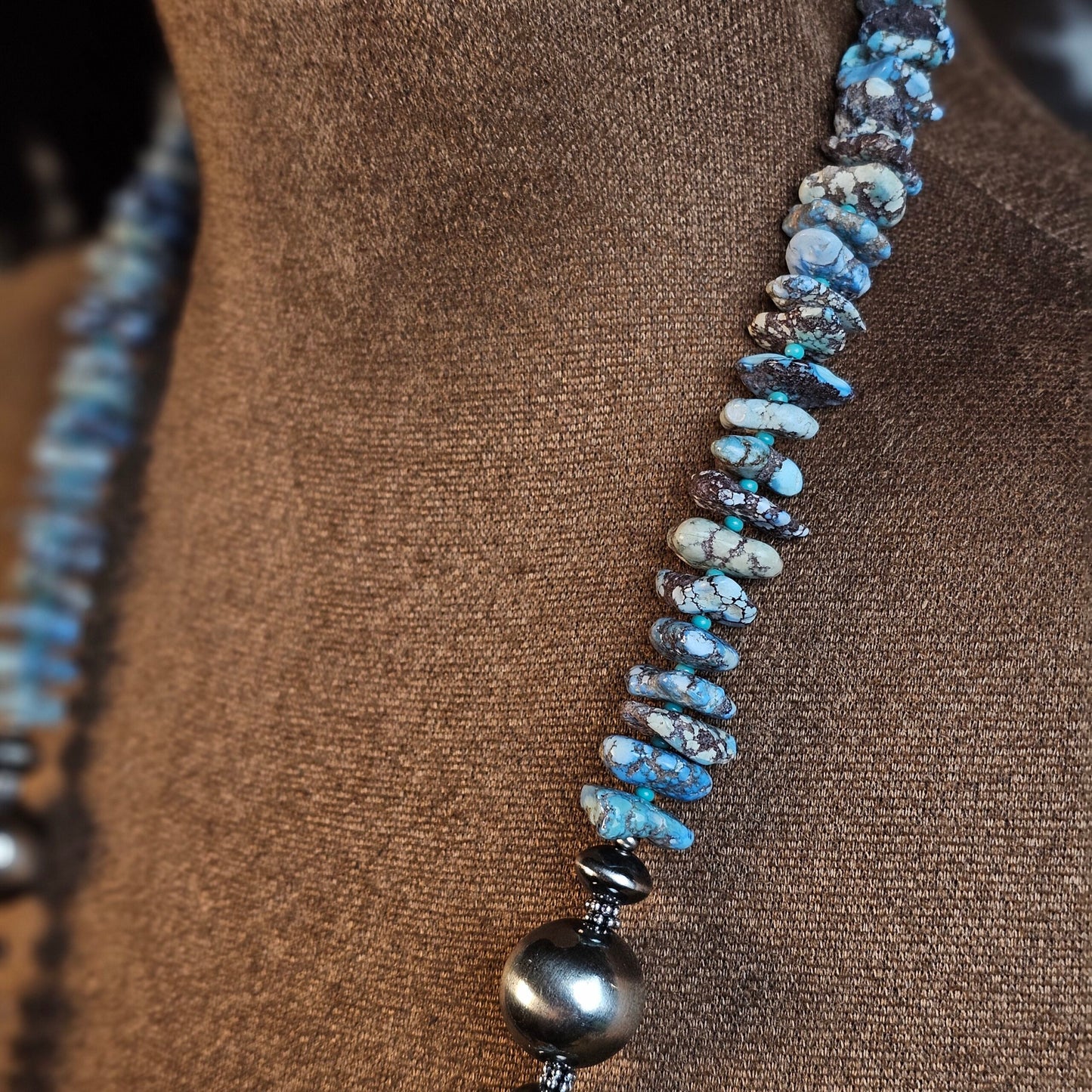 28in. Golden Hills Turquoise Heishi Necklace