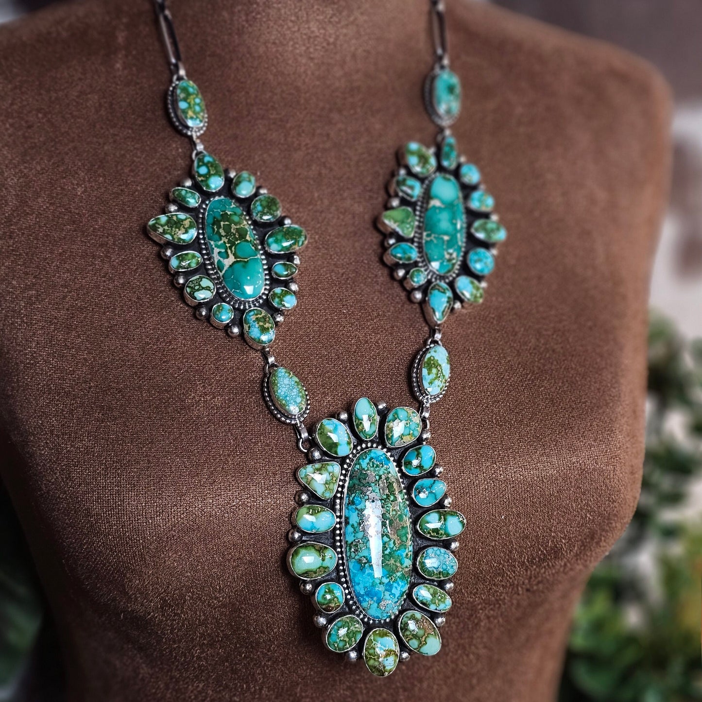 Sierra Nevada Turquoise Necklace w/ Sonoran Turquoise