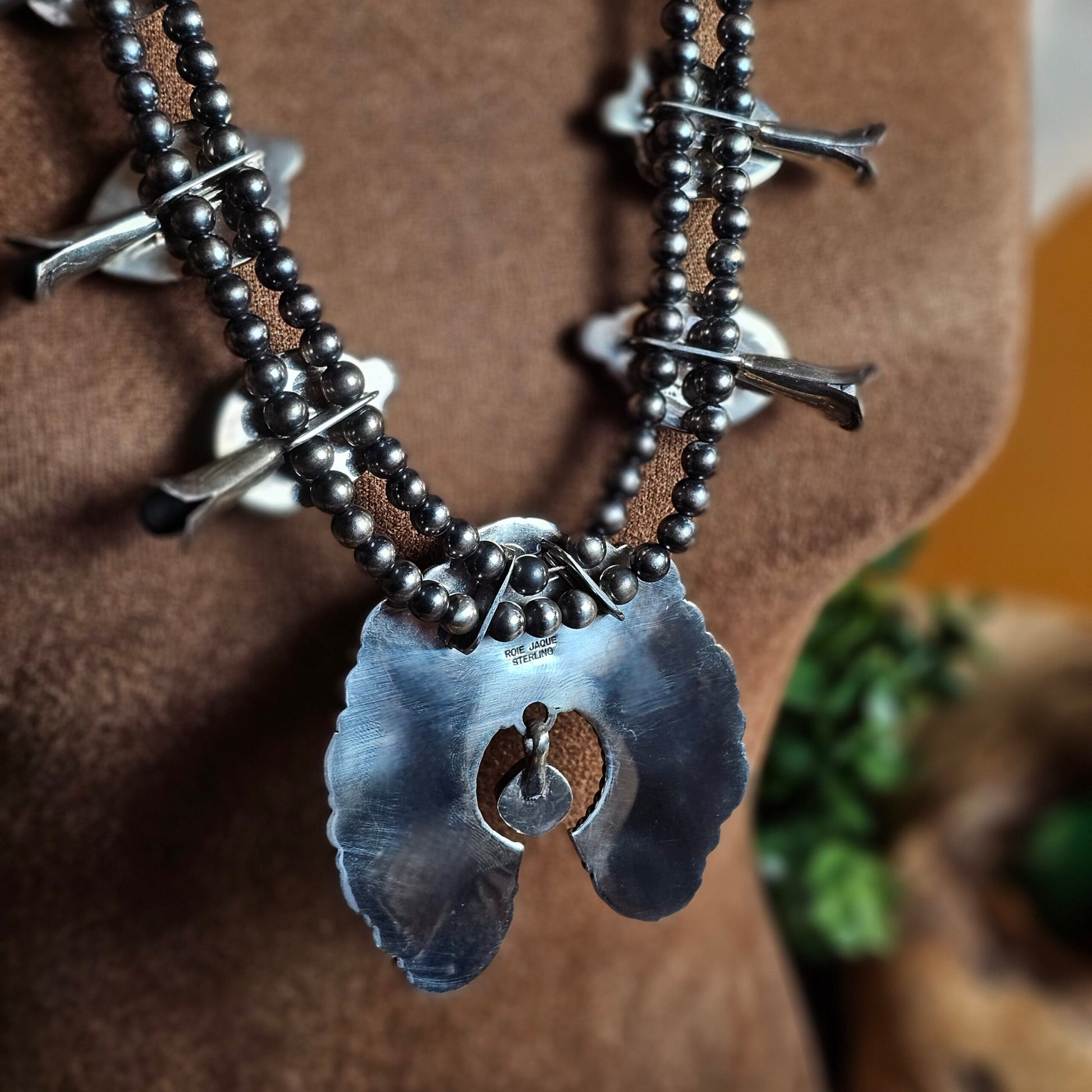 Sierra Nevada Turquoise Squash Blossom Necklace