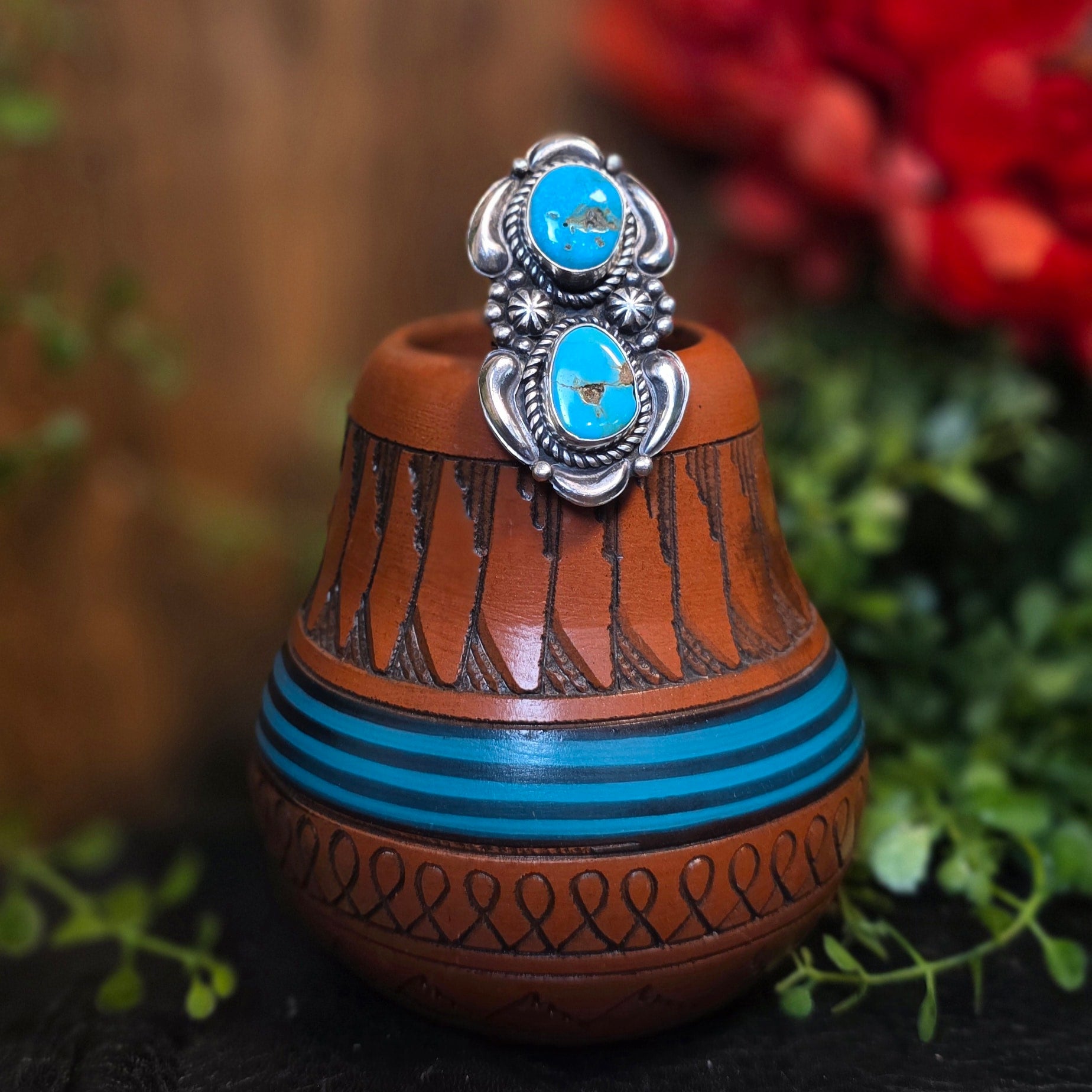 Kingman Turquoise Ring - Size 8