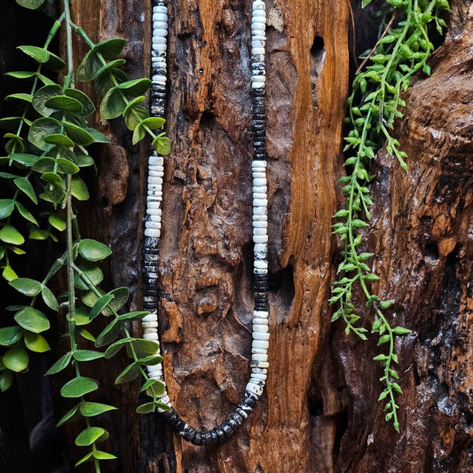 22in. White Buffalo Heishi Necklace