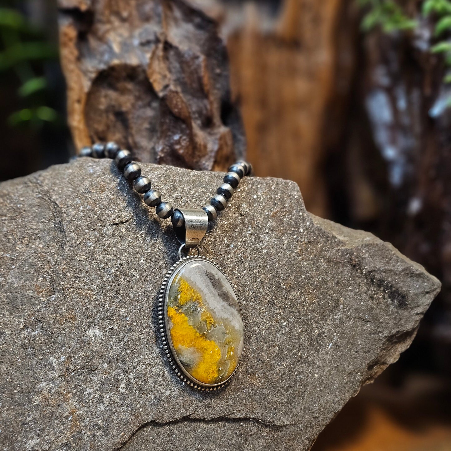 Bumble Bee Jasper Pendant