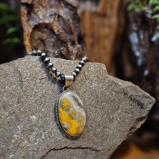 Bumble Bee Jasper Pendant