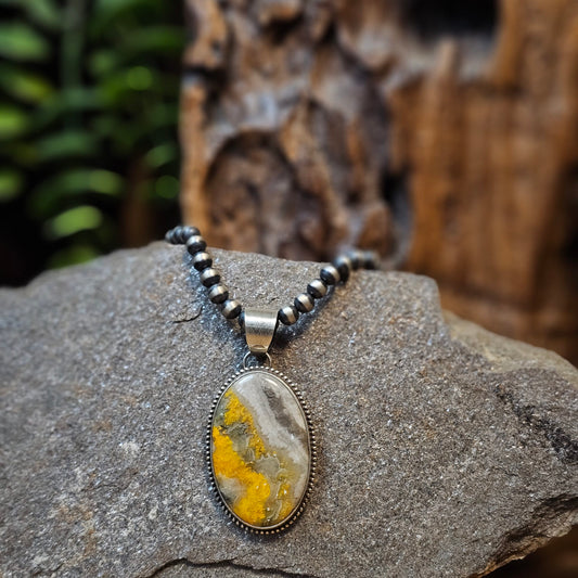 Bumble Bee Jasper Pendant