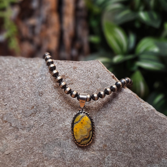 Bumble Bee Jasper Pendant