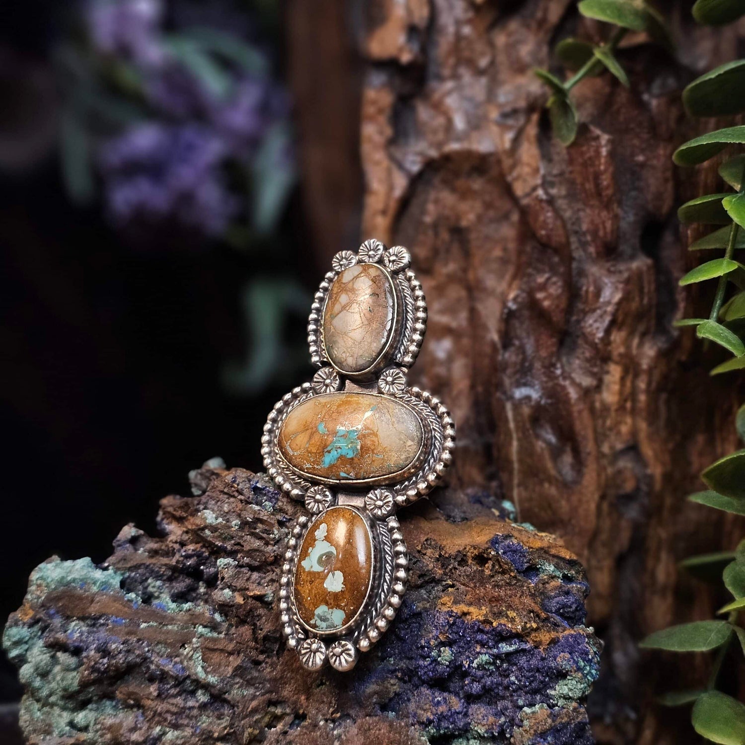 Adjustable Boulder Turquoise Ring