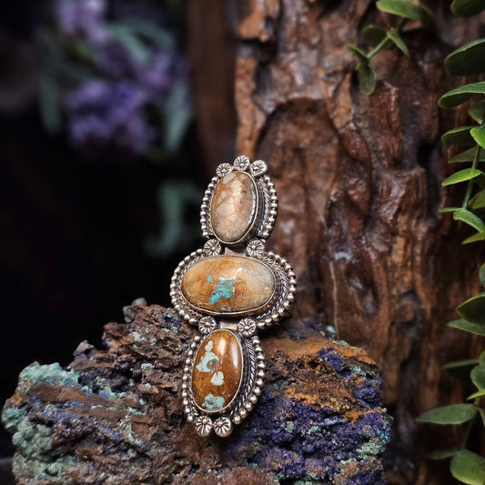 Adjustable Boulder Turquoise Ring