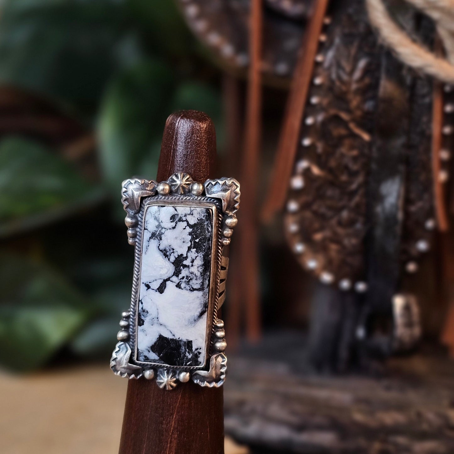 White Buffalo Ring - Size 6.5