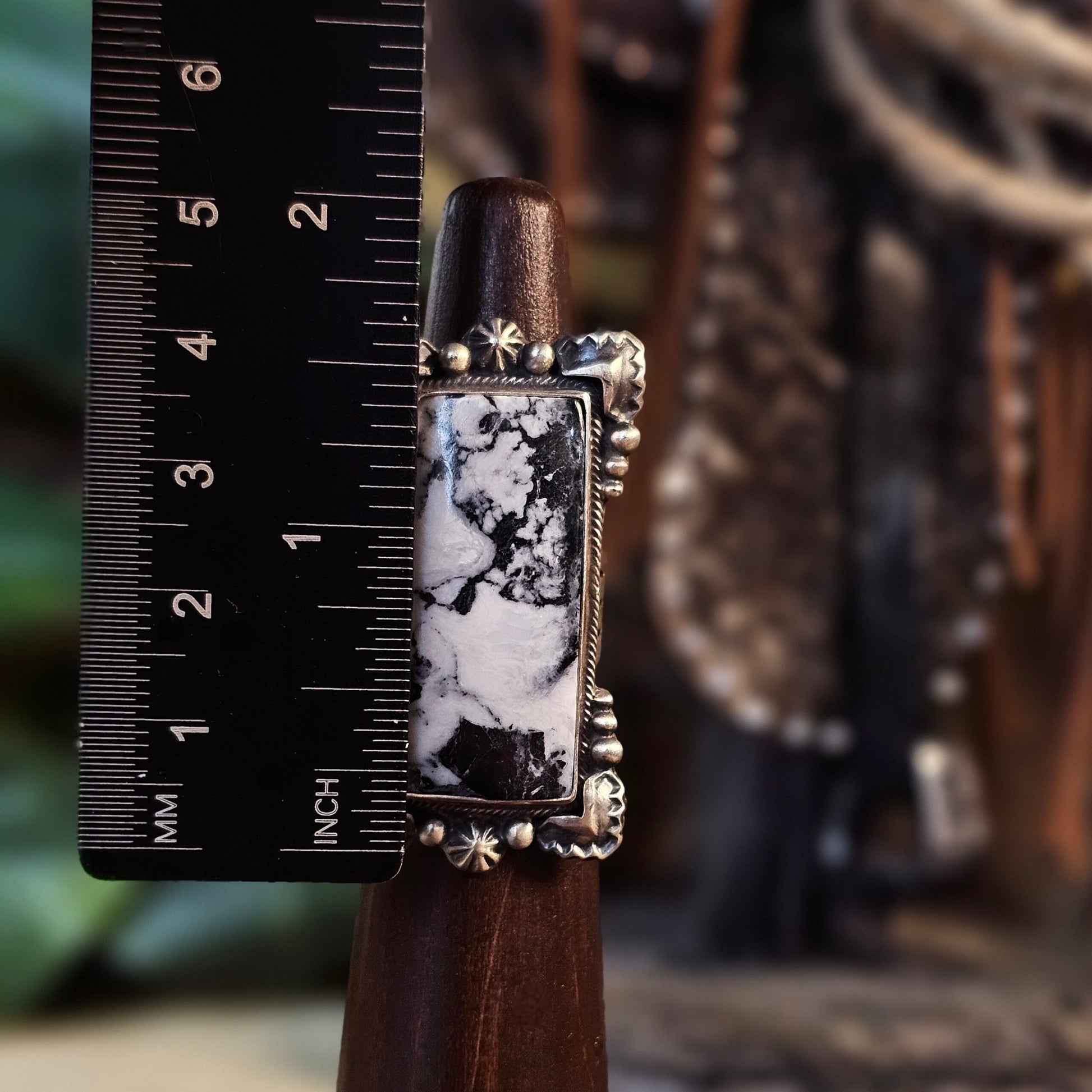White Buffalo Ring - Size 6.5