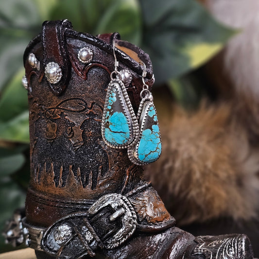 Number 8 Turquoise Earrings