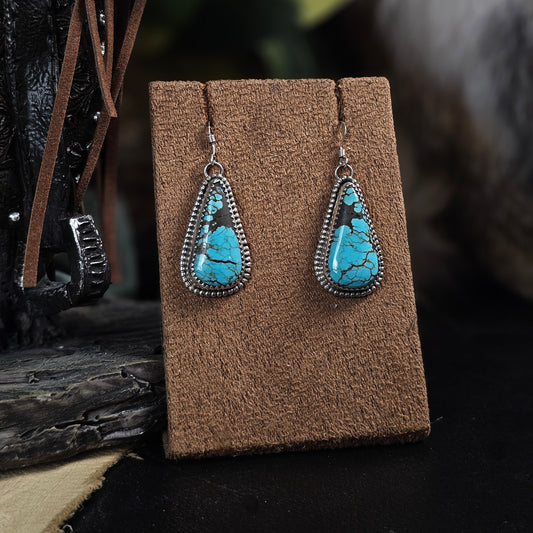 Number 8 Turquoise Earrings