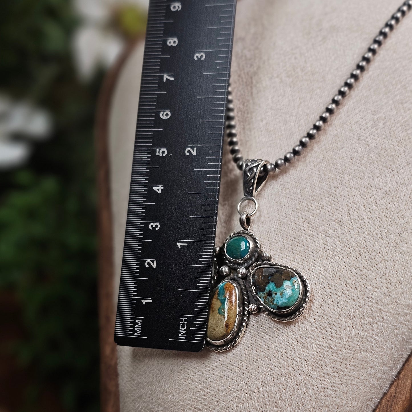Dakota Sky Stone Exclusive Necklace w/ Boulder, Pilot Mountain, and Sunnyside Turquoise