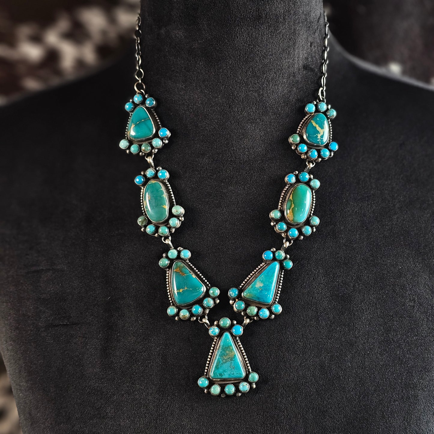 Pilot Mountain Turquoise Necklace w/ Kingman and Royston Turquoise