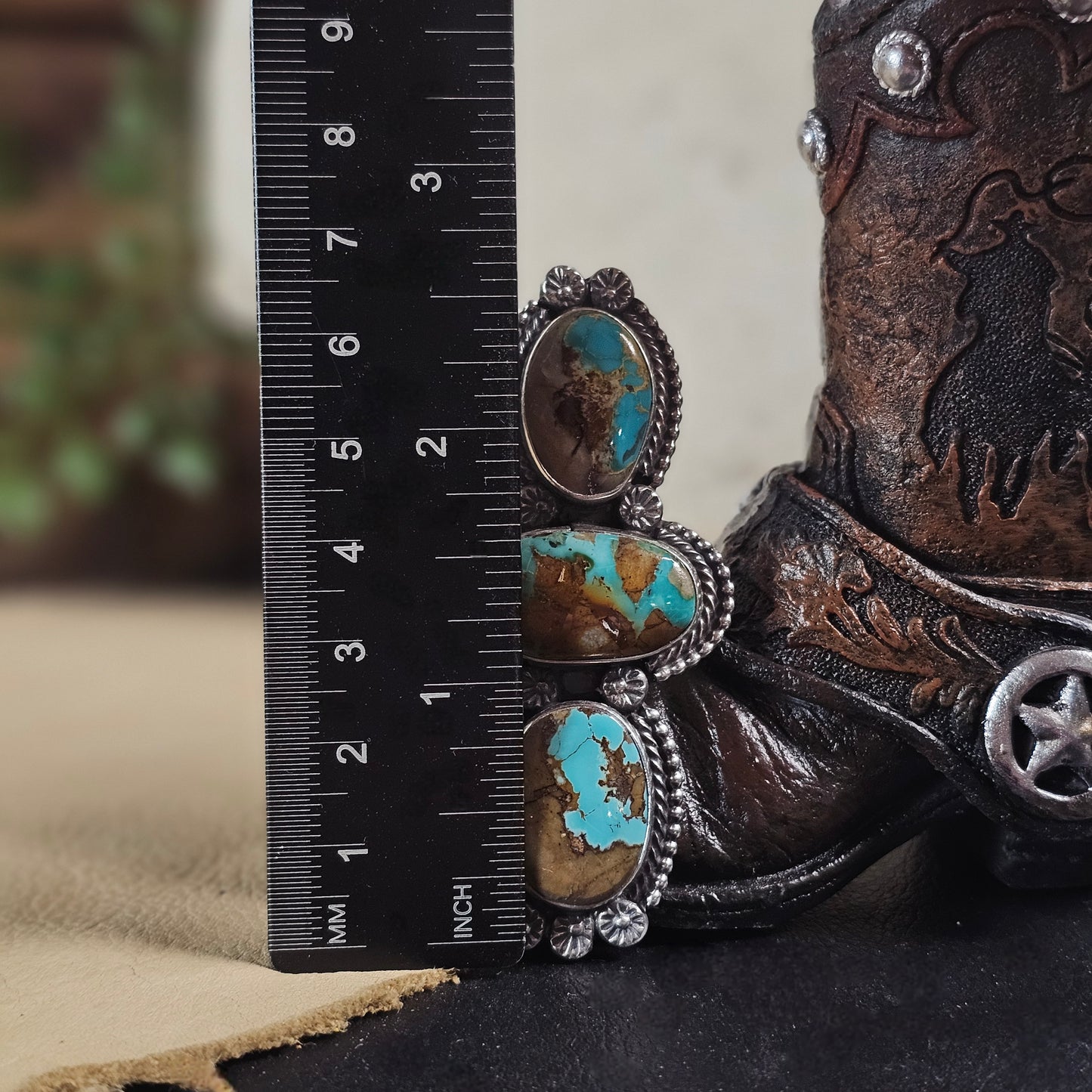 Adjustable Boulder Turquoise Ring