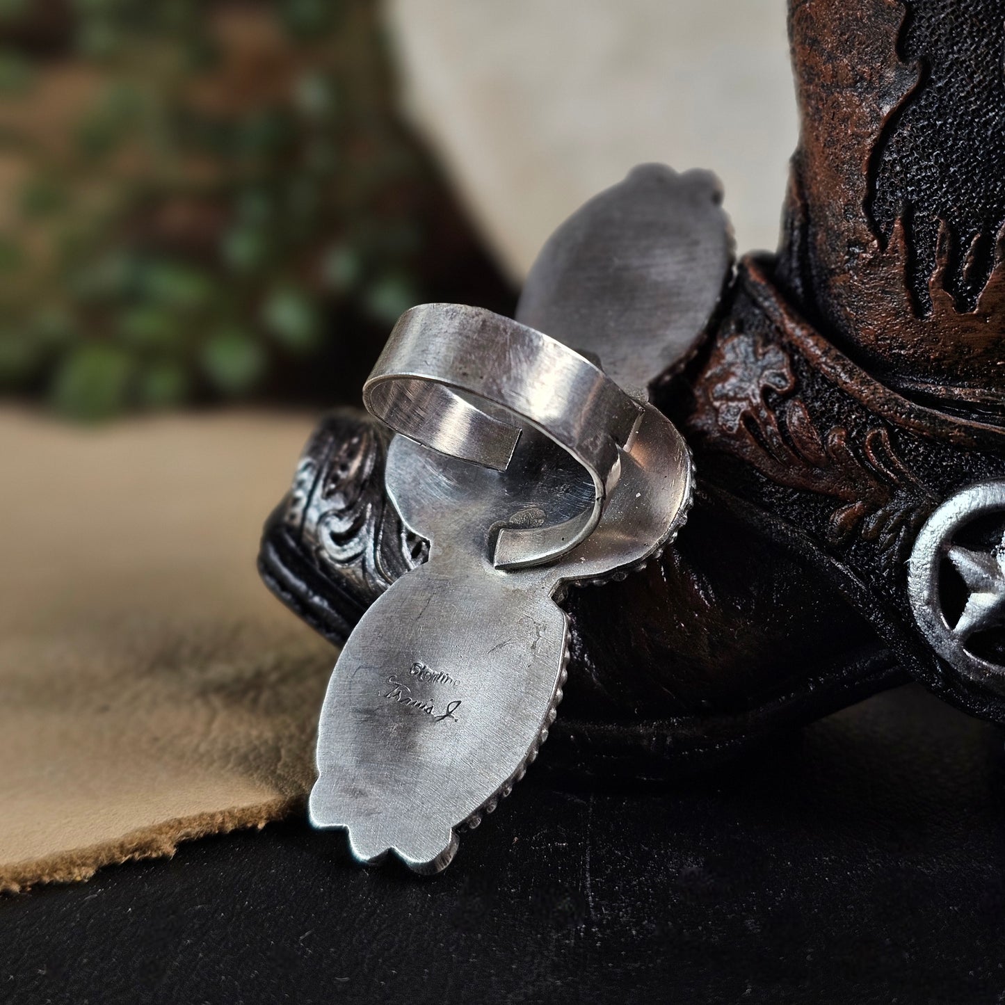 Adjustable Boulder Turquoise Ring