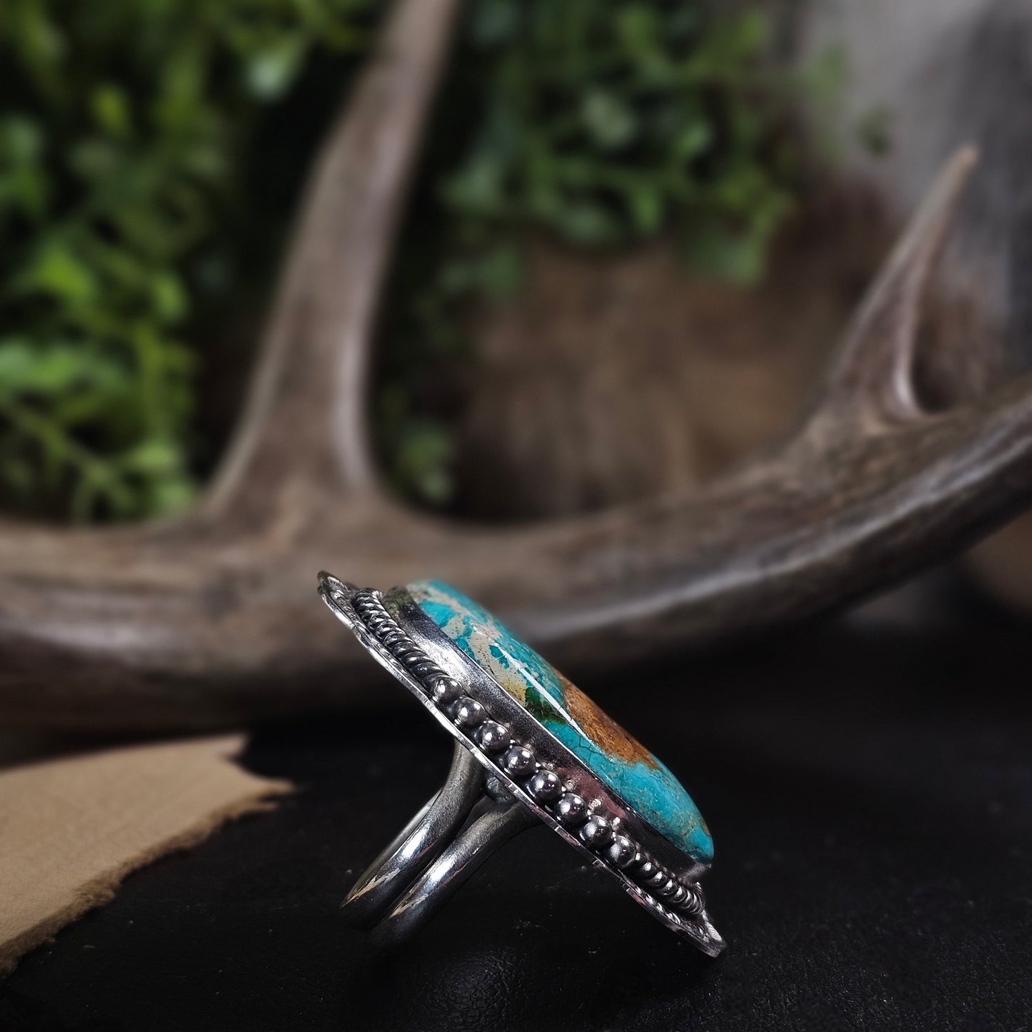 Adjustable Royston Turquoise Ring