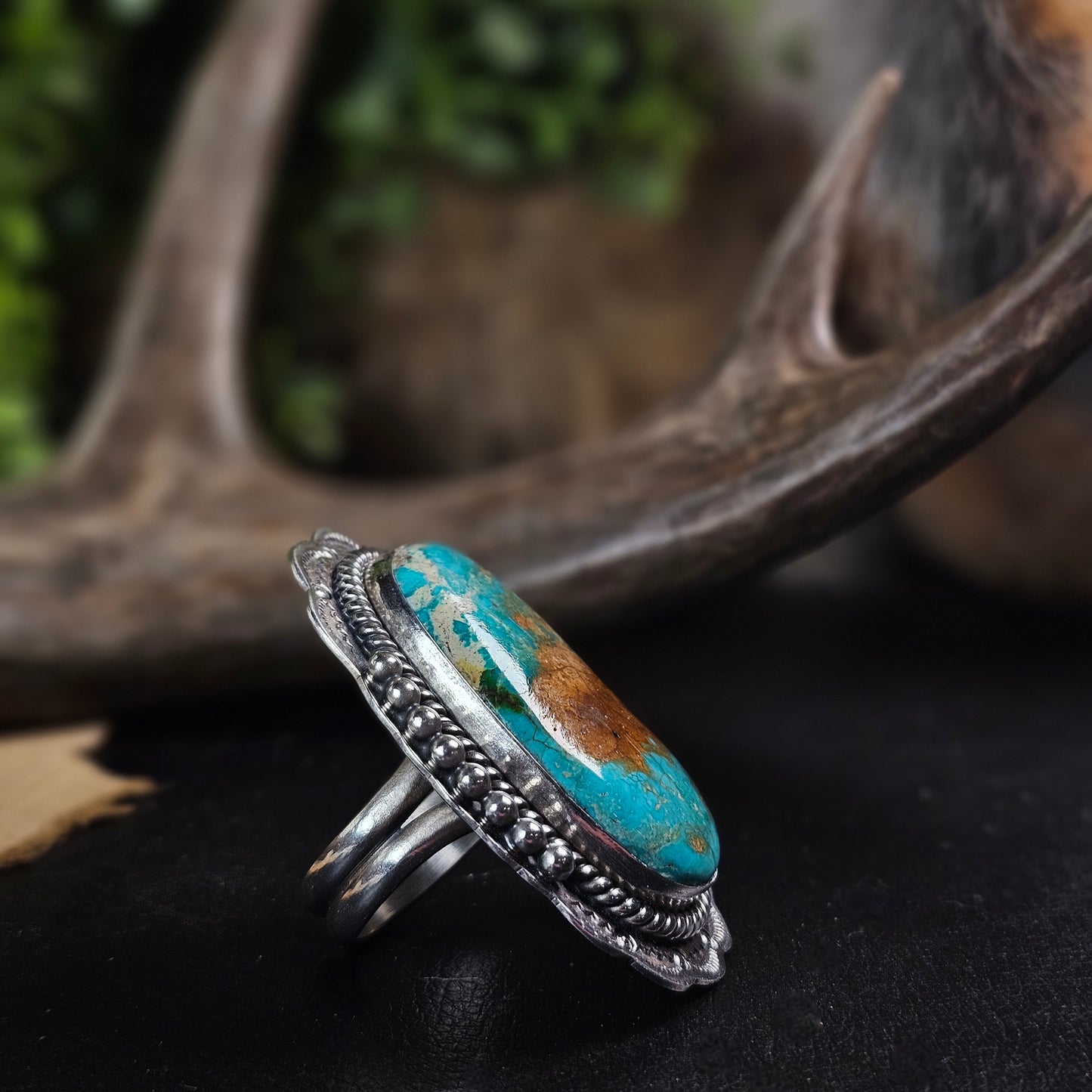Adjustable Royston Turquoise Ring