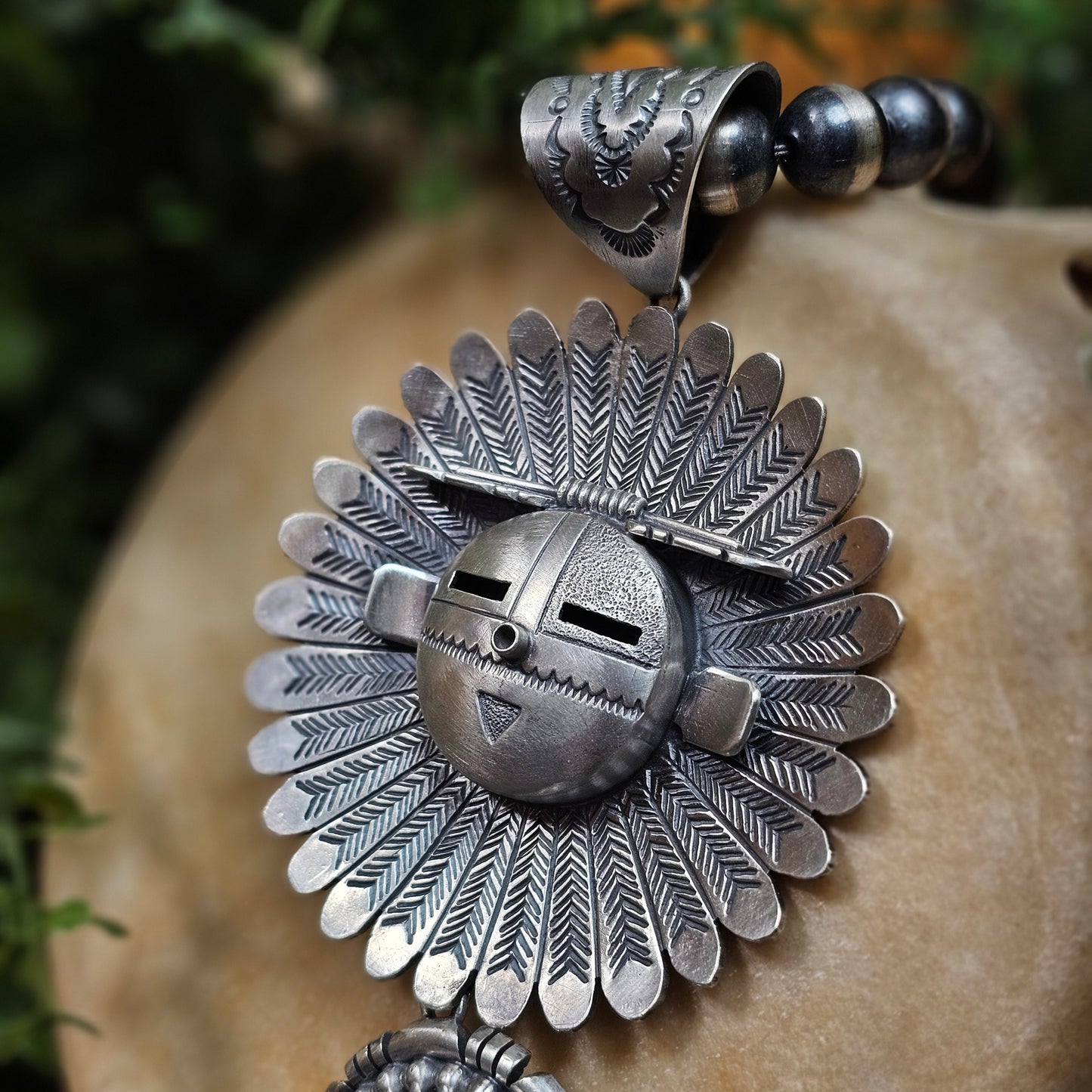 Sierra Nevada Turquoise Necklace w/ Sunface Kachina