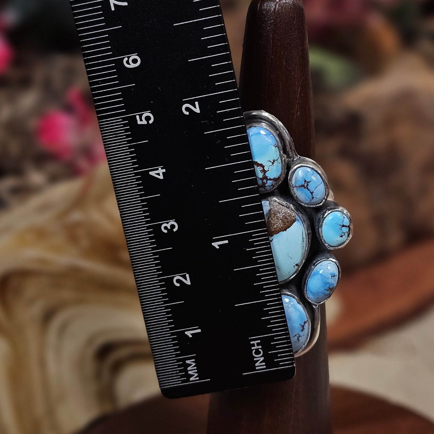 Adjustable Golden Hills Turquoise Ring