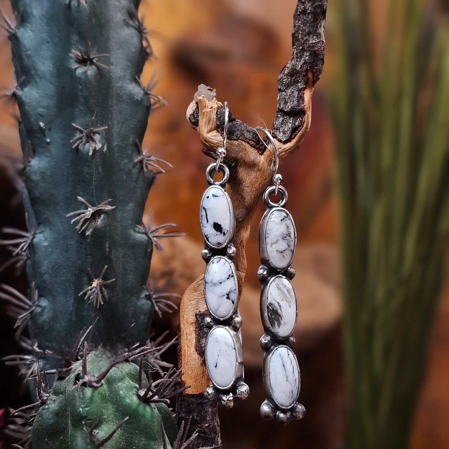 White Buffalo Earrings