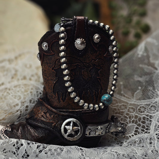 Navajo Pearl Bracelet w/ Kingman Turquoise