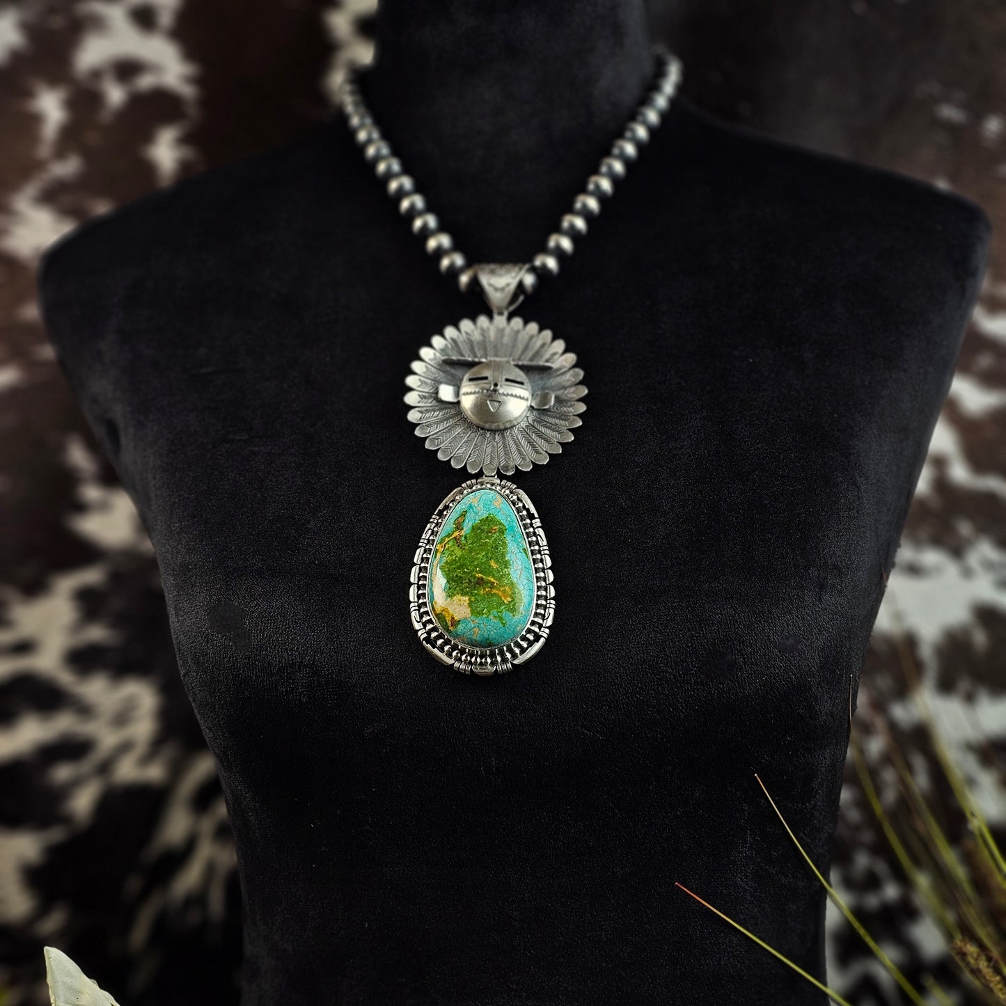 Sierra Nevada Turquoise Necklace w/ Sunface Kachina