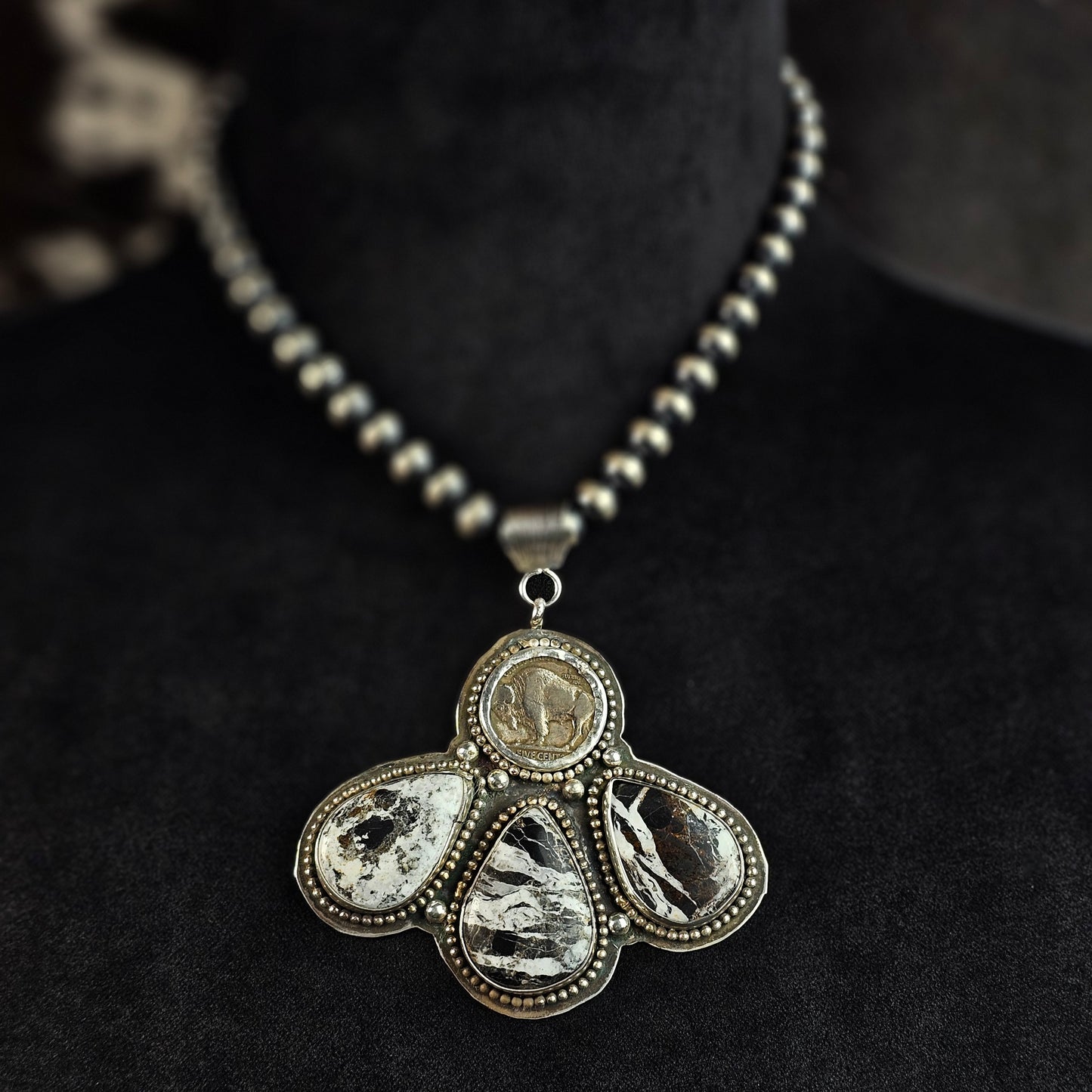 Dakota Sky Stone Exclusive Necklace w/ White Buffalo