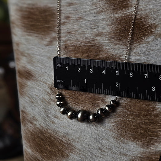16in. Navajo Pearl Bar Necklace - Large Bead
