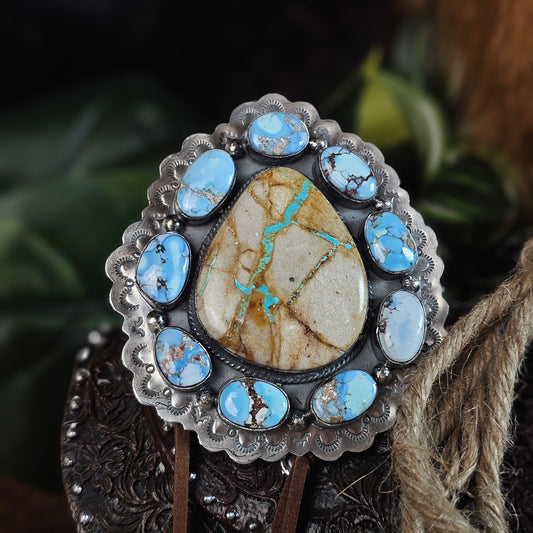 Boulder Turquoise Bracelet w/ Golden Hills Turquoise