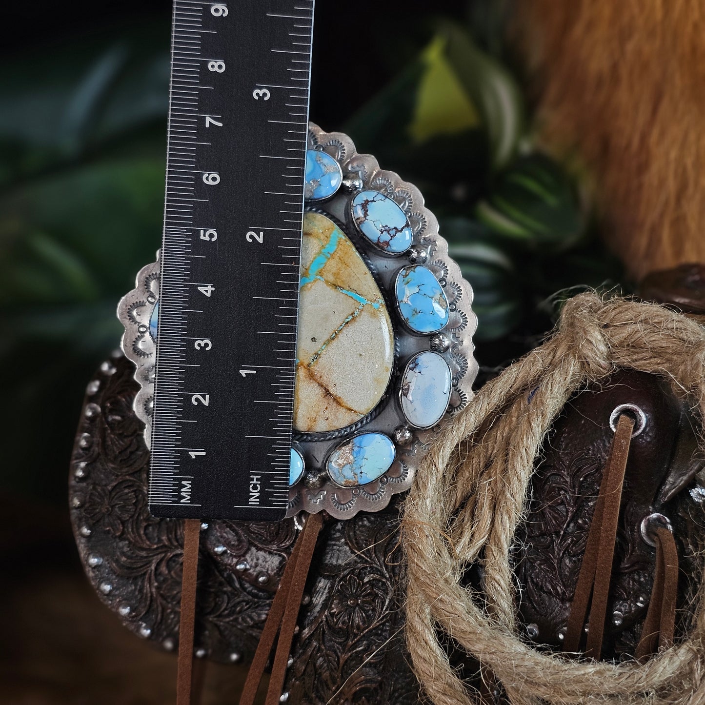 Boulder Turquoise Bracelet w/ Golden Hills Turquoise
