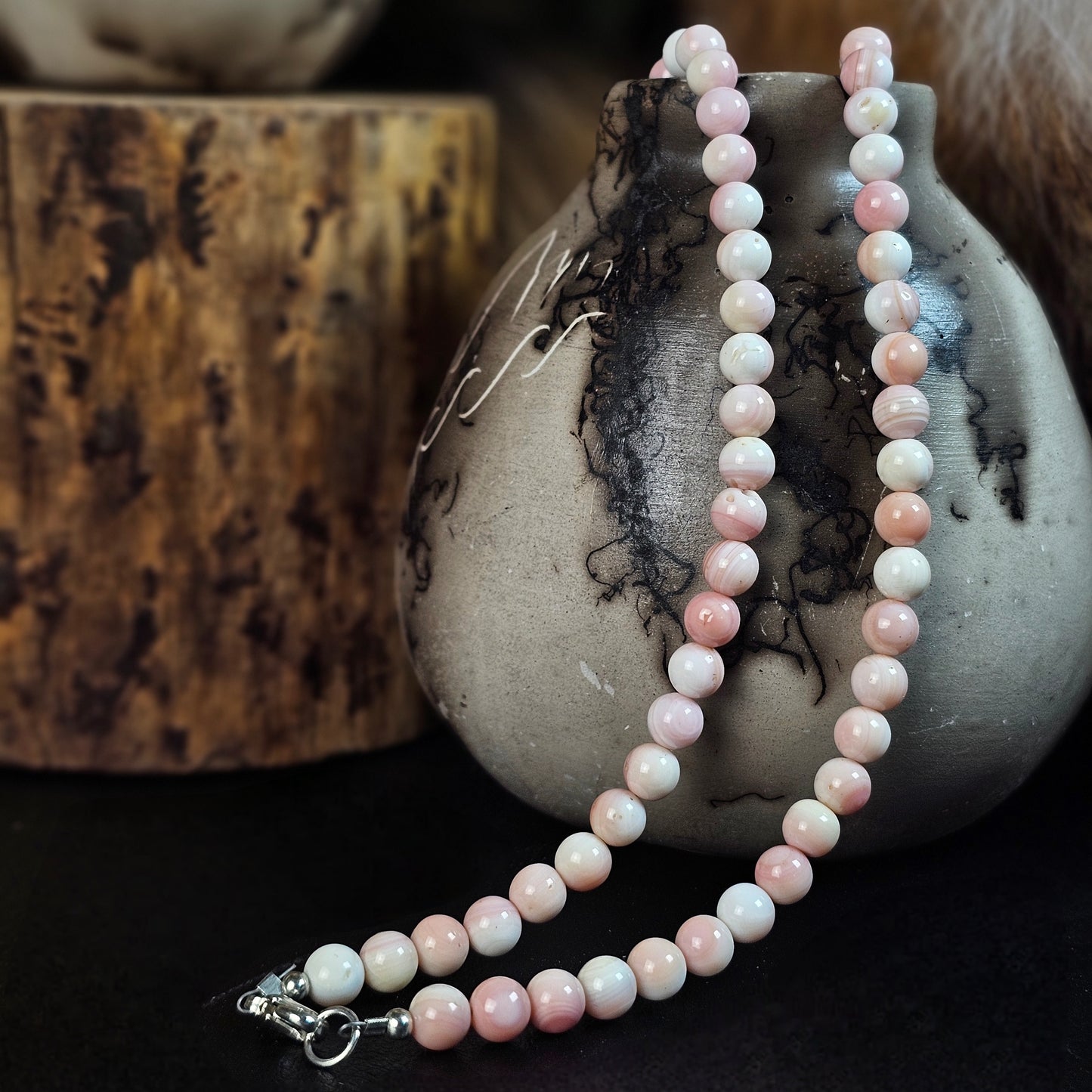 18in. Pink Conch Necklace