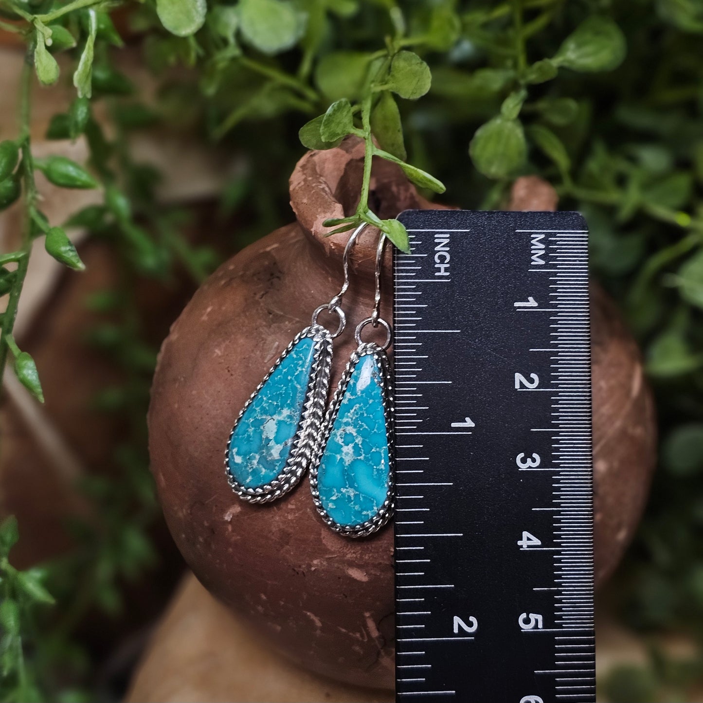 White Water Turquoise Earrings