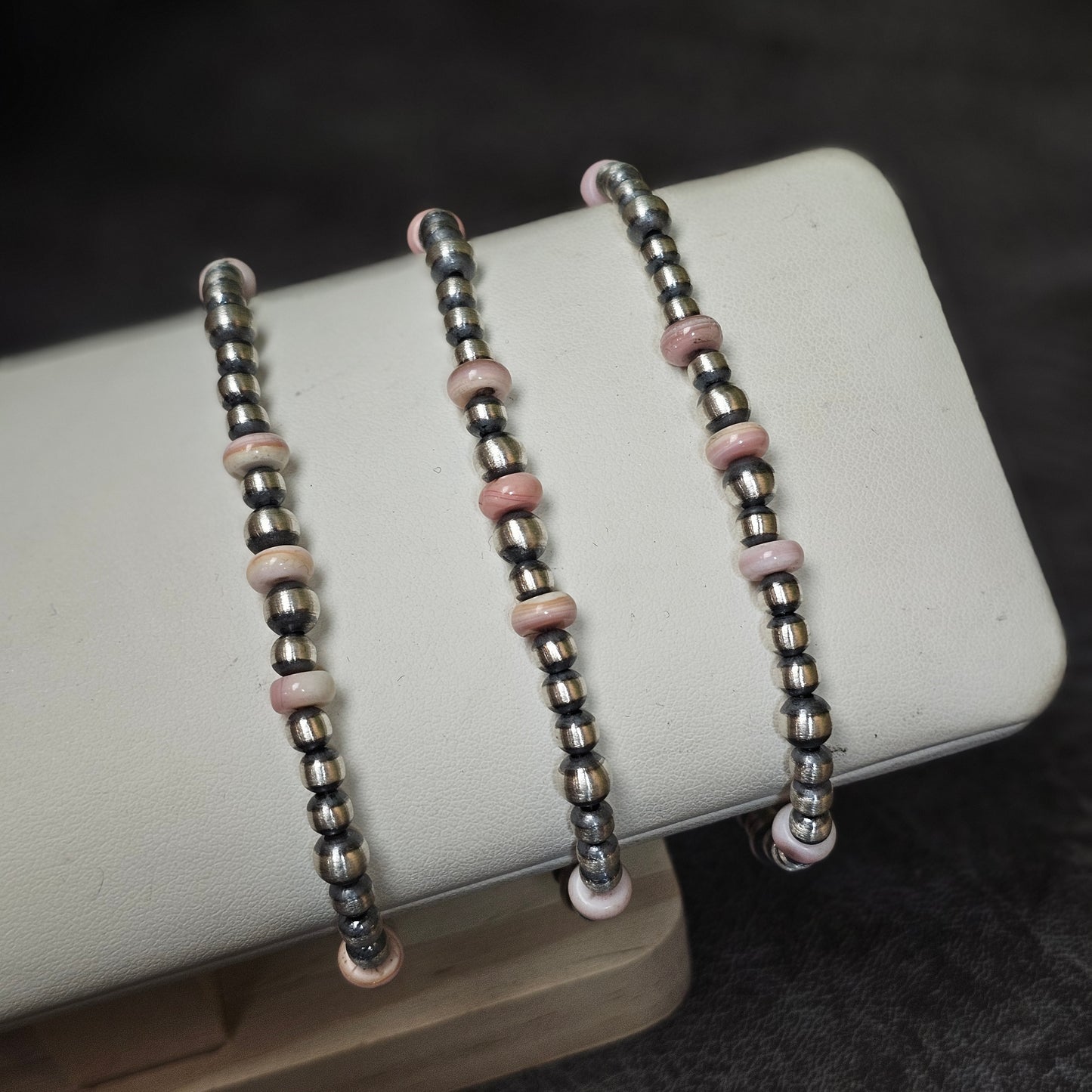 Navajo Pearl Bracelet w/ Pink Conch - Various Styles